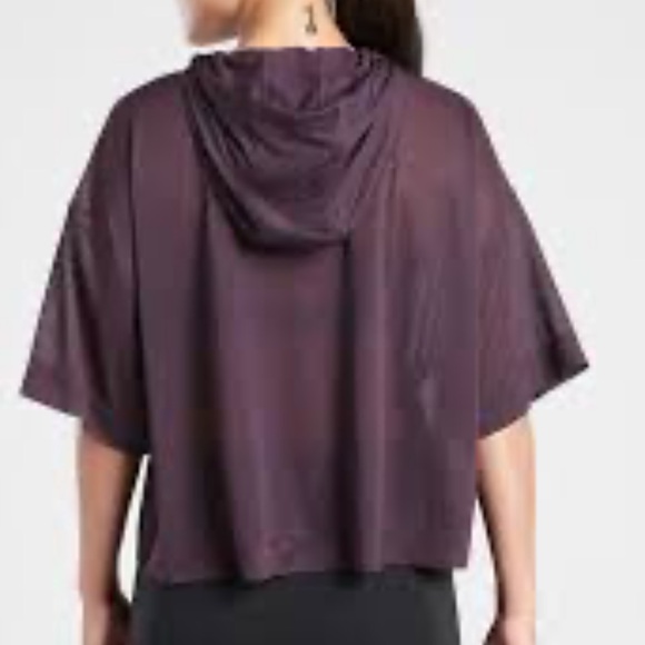 Athleta Vapor Hooded Tee Purple M NWT - Picture 2 of 10